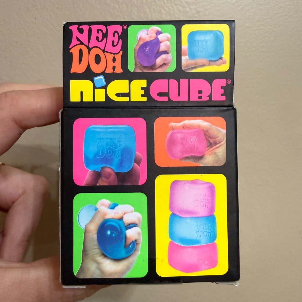 NeeDoh Nice Cube Nee Doh Purple Squishy Fidget Toy Stress Sensory Squeezy NEW - Picture 5 of 5
